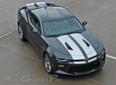2016-2018 Camaro SS RS Rally Vinyl Graphic Hood Decals 3M Pro Racing Stripes