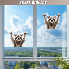 Rocking Raccoon Car Sticker Vinyl Decal 5.11 x 4.1 inches Waterproof Cute
