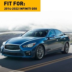 1/2set Headlight Carbon Real Fiber Eyebrows Eye Lid Trim Fit Cover Infiniti Q50
