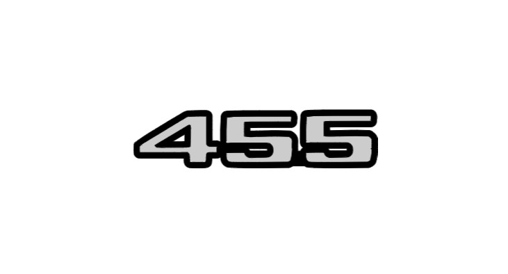 Pair – 2 Color 455 Decal Emblem V8 GM Chevy GMC Pontiac Oldsmobile