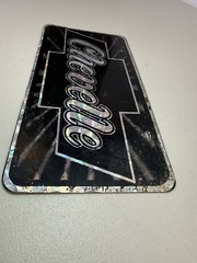 Chroma Graphics Vintage 70s 80s Auto License Plate Decal Chevelle Chevy Black