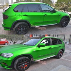 Modify Full SUV Car Wrap Matte Chrome Satin Metal Vinyl Sticker Green 65FT AX