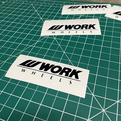 4 PCS WORK Wheel Decal Sticker