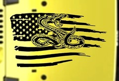 DON’T TREAD ON ME USA Flag Rattle Snake Hood/Door vinyl Decal Fits Jeep Wrangler