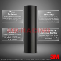 Genuine 3M 2080 Series G12 Gloss Black Vinyl Wrap Vehicle Film Decal Bubble Free