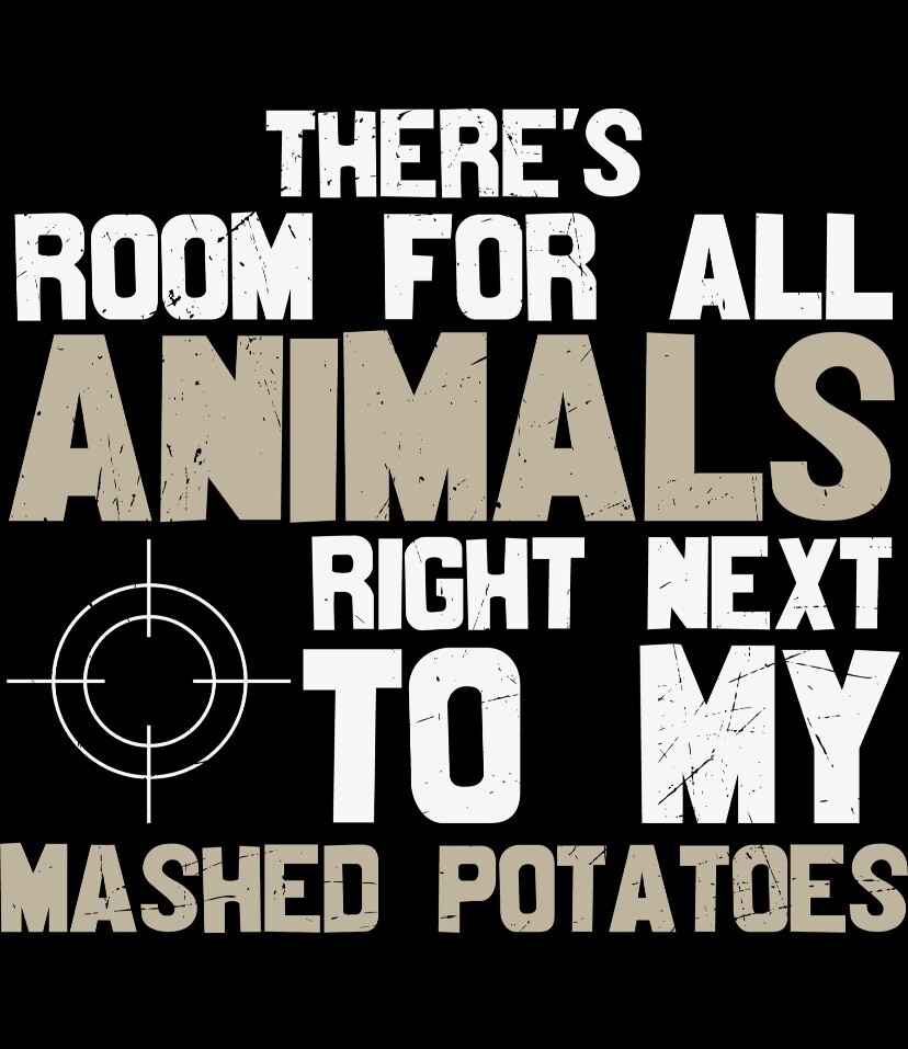 Hunter Sticker 2″ Funny Joke Humor Animals Eat Delicious Meat Hunting Man