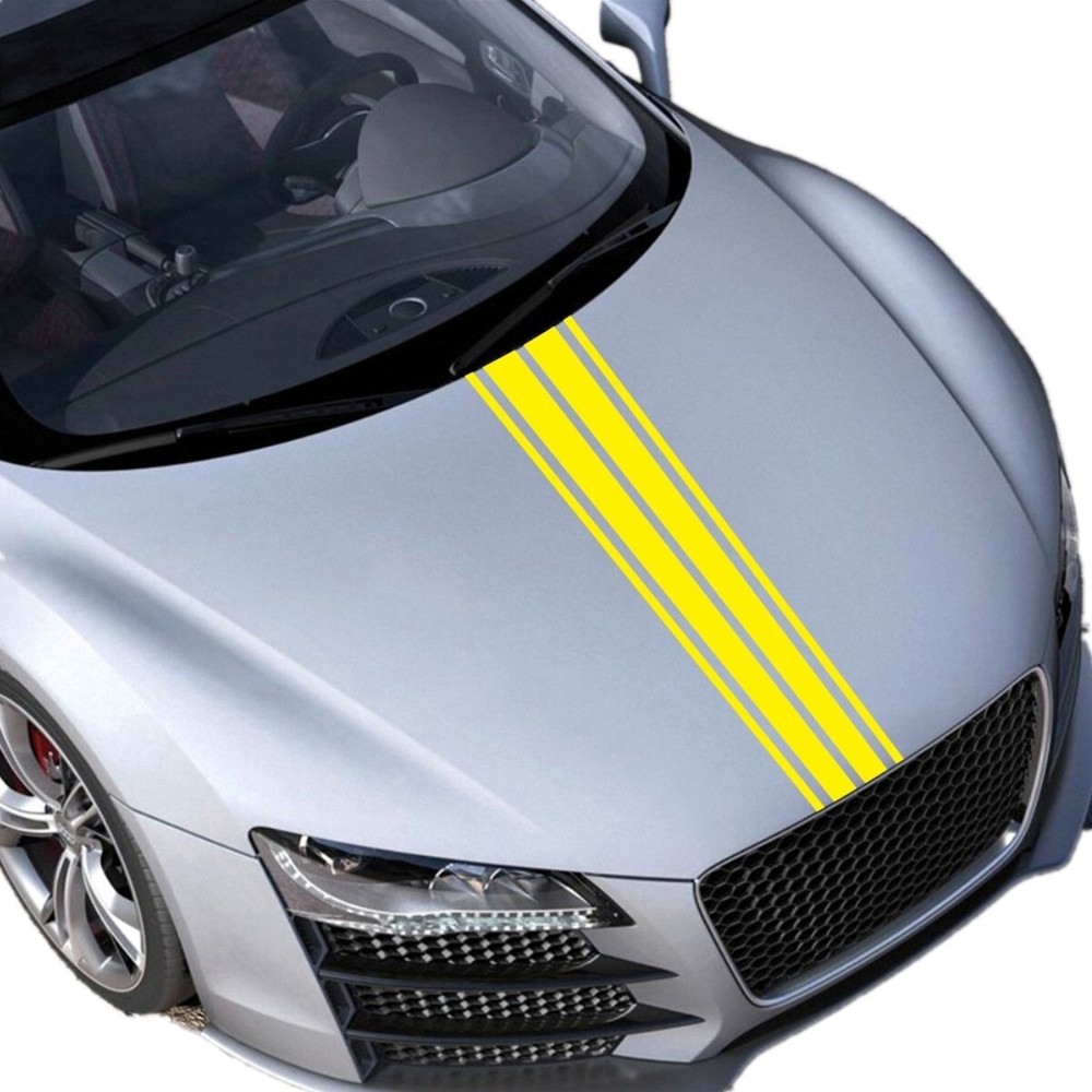 Long Strip Hood Cover Stickers Decals Vinyl Wrap Film For Car SUV Pickup Truck