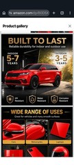 Red Automotive Vinyl Wrap for Body Protection & Scratch Resistance 10X5 FT