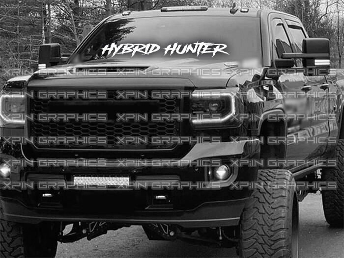 Hybrid Hunter Windshield Window Decal Sticker Banner Fits Car Truck SUV JDM