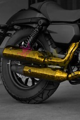 ESSMO PET Marble Forged Gloss Carbon Fiber Golden Yellow Car Vinyl Wrap Decal