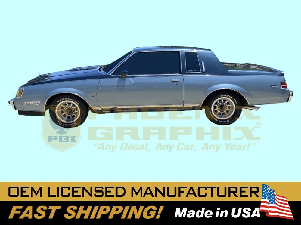 1981 1982 1983 1984 1985 1986 1987 Buick Regal D84 Stripes Limited/Turbo T-Type