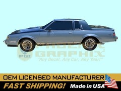 1981 1982 1983 1984 1985 1986 1987 Buick Regal D84 Stripes Limited/Turbo T-Type