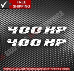 400 HP / HORSEPOWER VINYL 2X 5″ DECAL STICKER STICKERS (Choose Color) Style C