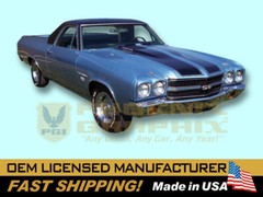 1970 1971 1972 El Camino SS GMC Sprint VINYL Rally Racing Stripes Decals Kit