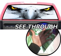 P187 American Eagle Rear Window Tint Graphic Decal Wrap Back Pickup