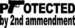 PROTECTED by 2nd ammendment GUN car carry weapon guns decal sticker window TRUCK