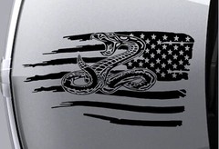 DON’T TREAD ON ME USA Flag Rattle Snake Hood/Door vinyl Decal Fits Chevy Blazer