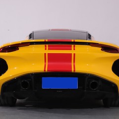 Red Roof Racing Stripes Overlay Graphic Decal Flat Vinyl For Lotus EMIRA