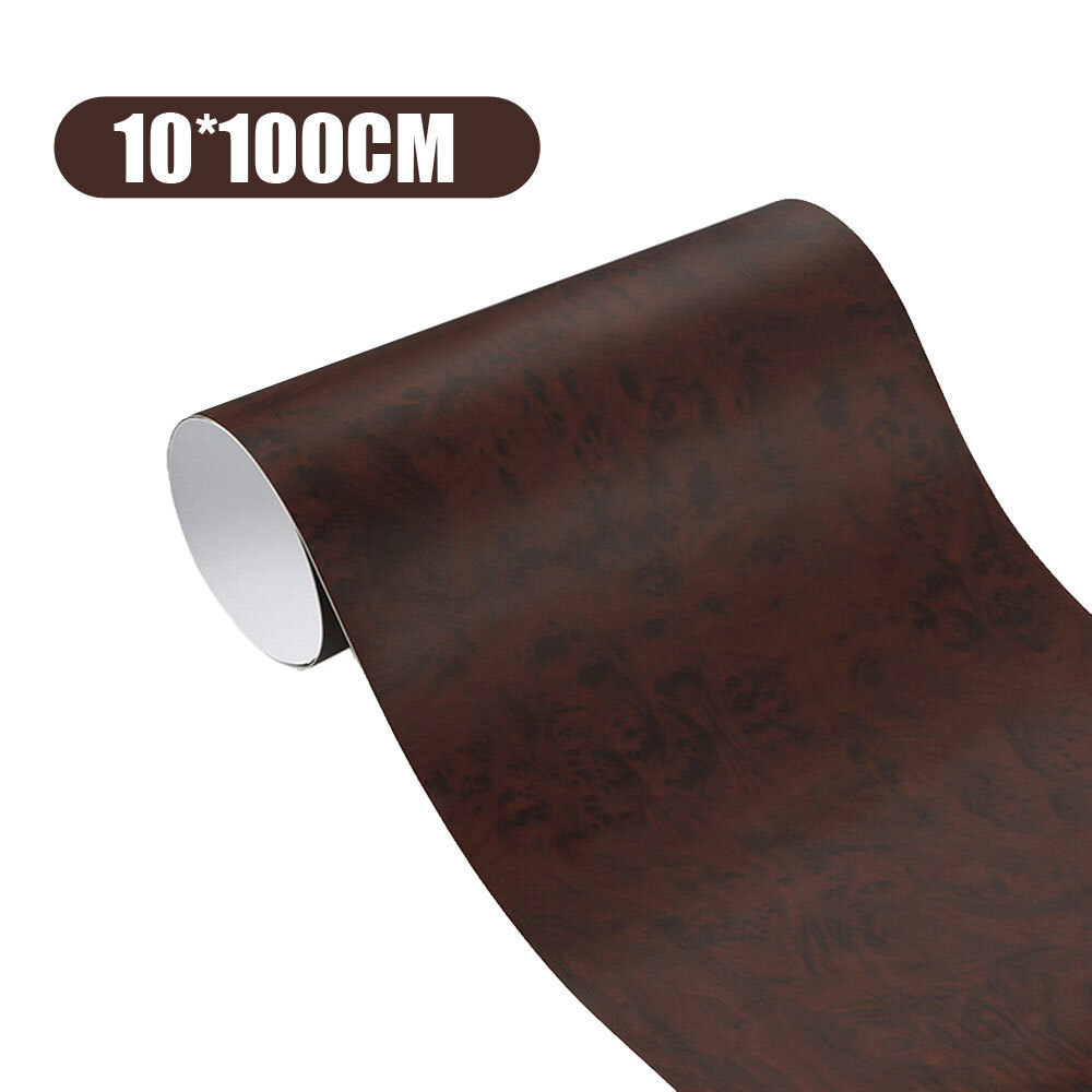 DIY Matte Glossy Wood Grain Textured Vinyl Wrap Sticker Car Home Interior Decor
