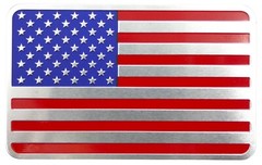 ALUMINUM American Flag Decal Sticker Car, Motorcycle, Truck, SUV, Patriotic