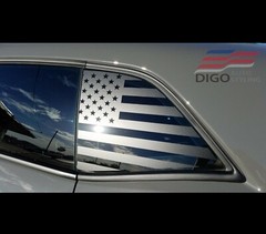2008-2023 Dodge Challenger American Flag rear Window Decal Sticker both side