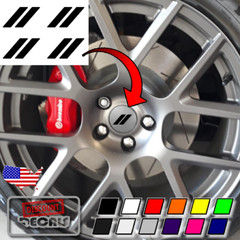5x CenterCap Overlay Decals for 2017-23 Dodge Charger Challenger Hashmark