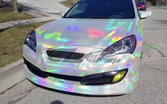 Holographic Glitter Silver Rainbow Chrome Car Vinyl Wrap Sticker Decal Sheet