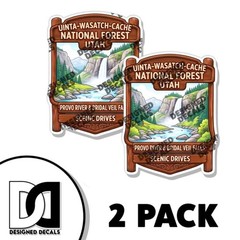 Provo River Bridal Veil Falls Travel Sticker 2 PACK #314