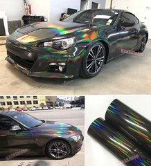Air Release Glossy Laser Chrome Chameleon Rainbow Car Vinyl Wrap Film Sticker US