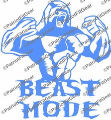 Beast Mode,Ape,11″x10″,Fitness,#BeastMode,Motivation,Gym Life,Beast,Vinyl Decal