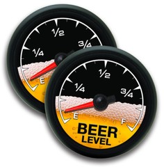 2 Mini Beer Meter Gauge Sticker Beverage Cup Cooler Koozie Bottle Drink Decal