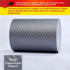 1-1/2″ Vinyl Pinstriping Pin Stripe Styling Tape Sticker 38mm CARBON FIBER GRAY