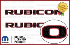 07 – 18 Jeep JK RUBICON Hood Decals Stickers Map Hiking Topo red black FJ3H9