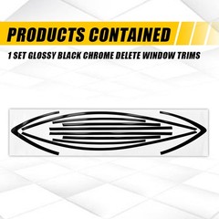 Black Delete Blackout Window Overlay Vinyl Sticker For Acura TLX 2015-2020 1-10