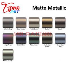 PET Matte Metallic Vinyl Wrap For Chevy Bowtie Emblem Overlay Film Decal Sticker