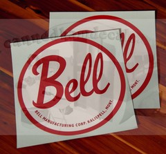Bell Vintage Travel Trailer Reproduction Decal Kalispell, Montana