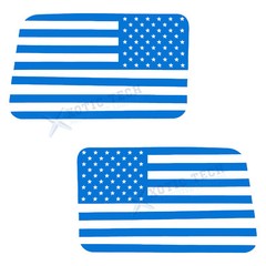 Blue Rear Side Window American Flag Decal For Jeep Wrangler JL JLU 2018+ 4-Door
