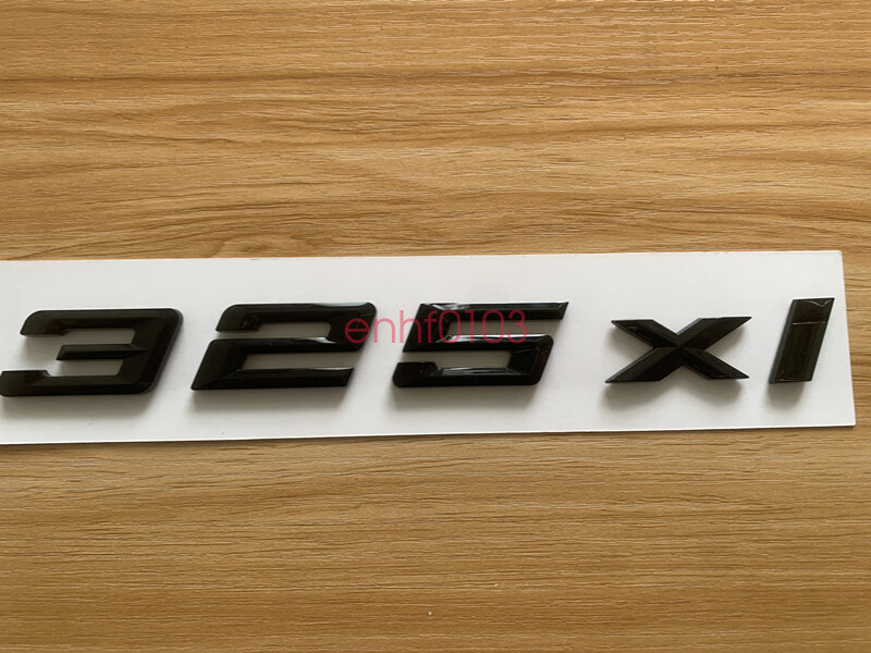 Gloss Black 3D ABS Letters Trunk 325xi Emblem Rear Badge for BMW 2017-2022 325xi