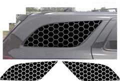 (2) Honeycomb Print Decal Rear windows fits Dodge Durango 2011-2020 Side