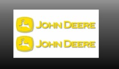 2X for John Deere Premium Vinyl Sticker 2-Pack Yellow 9″ 12″, 15″, 24″ or 36″-