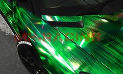 Holographic Brushed Aluminum Emerald Green Rainbow Car Vinyl Wrap Sticker Sheet