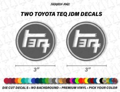 JDM TEQ CIRCLE decals For TOYOTA Tundra Celica Supra Corolla FJ Tacoma 4Runner
