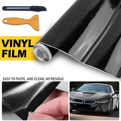 1-10X Gloss Black Car Wrap Vinyl 30cm x 150cm Bubble Free Decal Film w/ Tool Set
