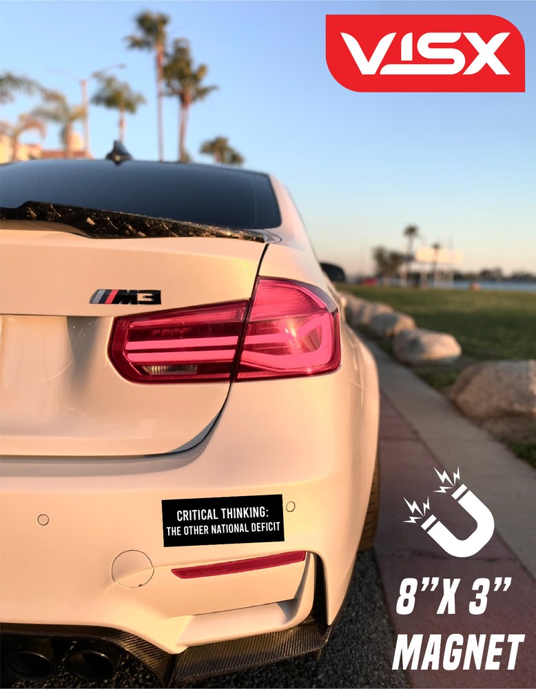 Critical thinking the other national deficit Bumper Magnet funny tailgate jdm