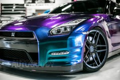 20ft x 5ft Gloss Metallic Chameleon Purple Teal Vinyl Film Wrap Air Bubble Free