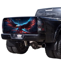 Tailgate Wrap American Flag Eagle Vinyl Graphic Decal Sticker, Pickup Decal T344
