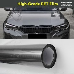 Liquid Metal Tungsten Gray 5FTx50FT PET Vinyl Wrap Self-Adhesive Air Release