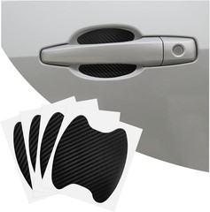 Self-Adhesive Carbon Fiber Door Handle Cup Stickers – 4pcs for Most Cars