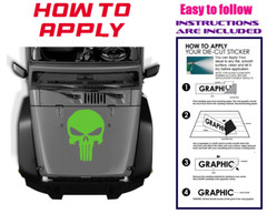 12″ to 30″ Large Punisher Skull Decal Sticker Vinyl Car Truck Window – SK4