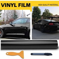 1-10X Gloss Black Car Wrap Vinyl 30cm x 150cm Bubble Free Decal Film w/ Tool Set